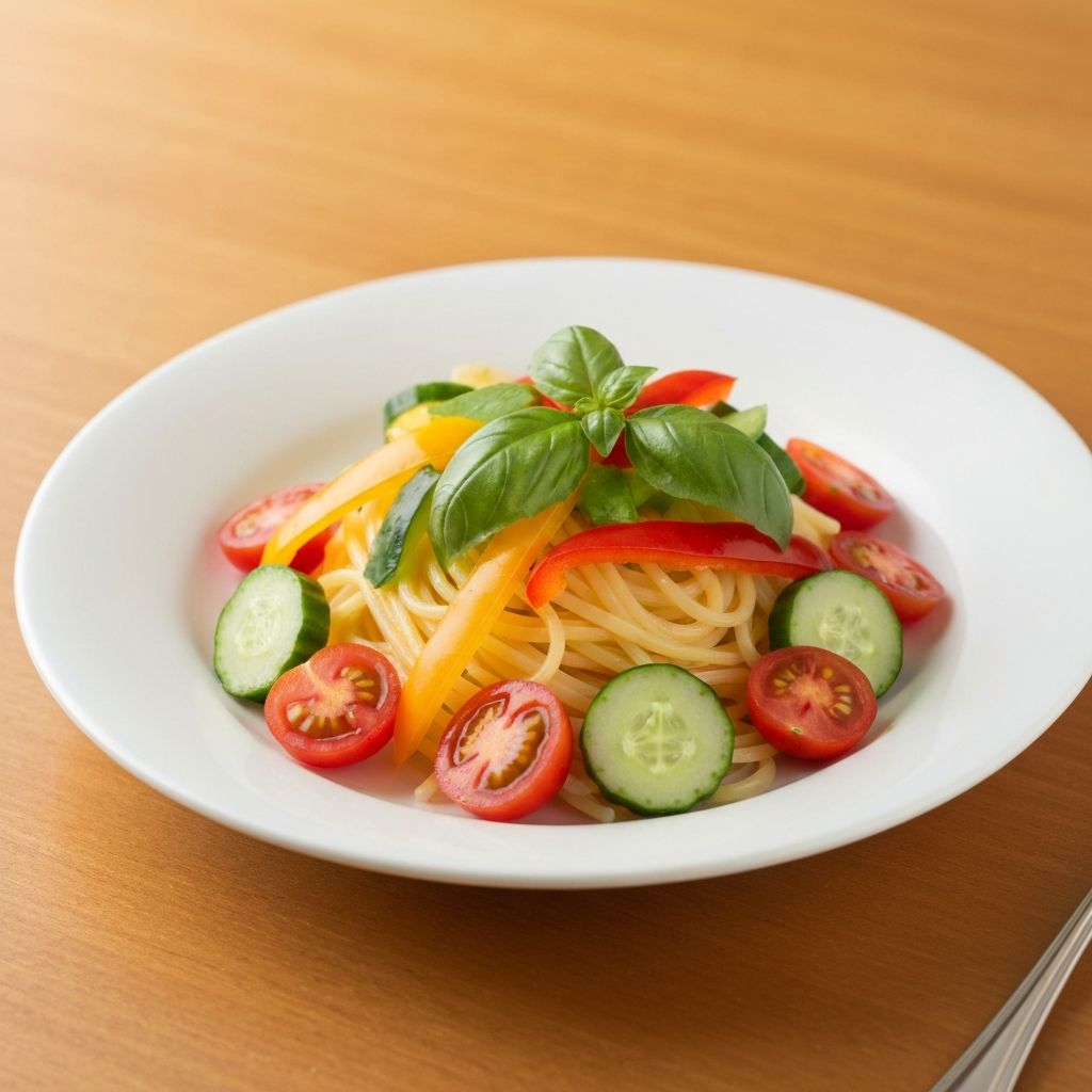 夏野菜の冷製パスタ